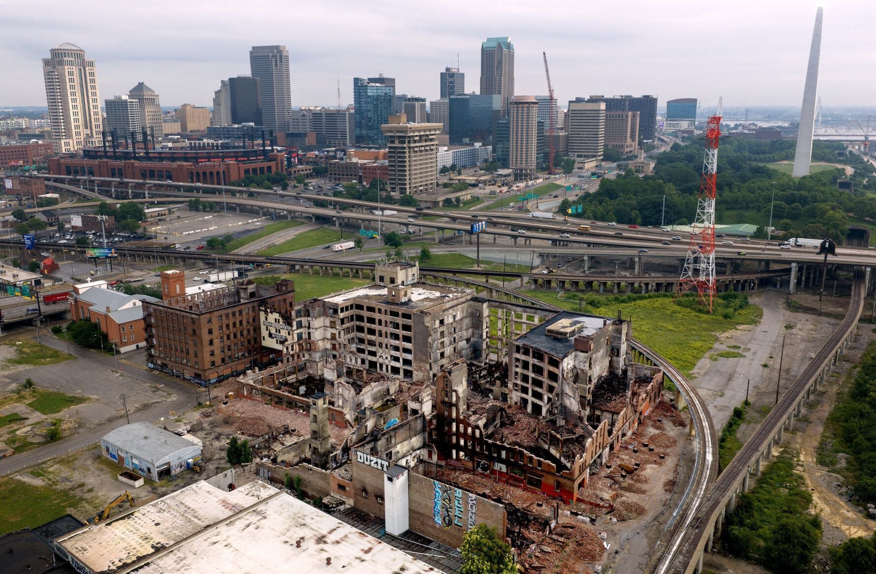 Photos: Gateway South in St. Louis project shrinks after fire