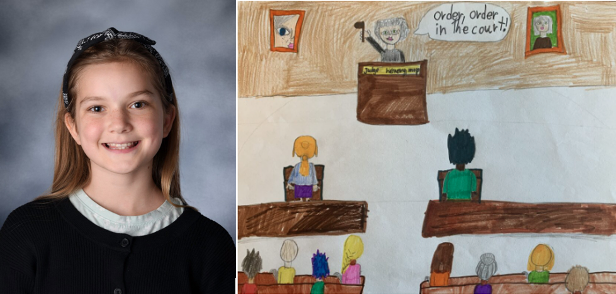 Keysor 5th Grader Earns Recognition in Judicial Art Competition