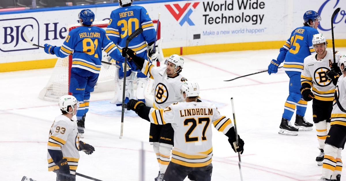 Blues can't keep the good times going, end two-game win streak with 5-2 loss to Bruins