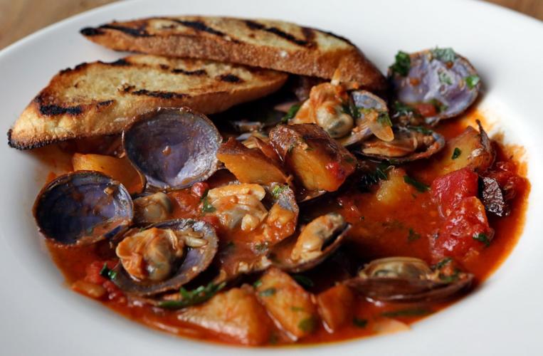 Restaurant Review- Olive + Oak Hama Hama Clams entree