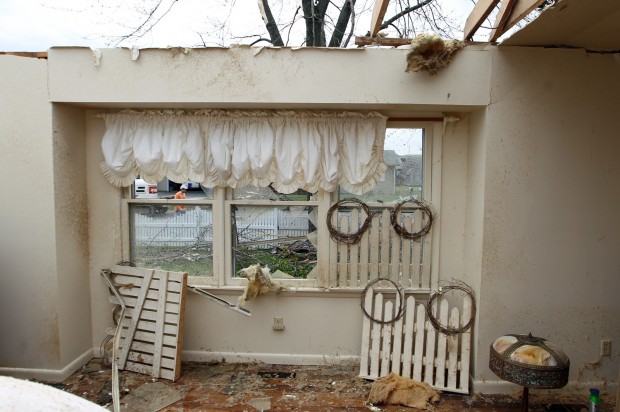 Harrisburg Tornado Aftermath- Pavelonis living room/sunroom