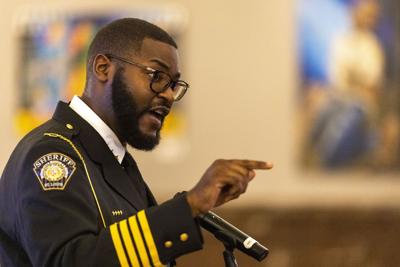 Sheriff Alfred Montgomery speaks to City Aldermen