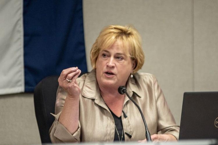 Commissioner of Education Karla Eslinger speaks during a State Board of Education meeting Tuesday (Annelise Hanshaw/Missouri Independent).