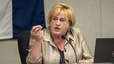 Commissioner of Education Karla Eslinger speaks during a State Board of Education meeting Tuesday (Annelise Hanshaw/Missouri Independent).