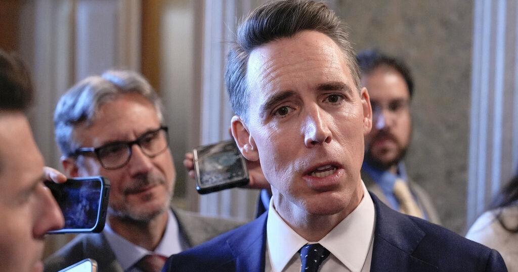 Image for Josh Hawley makes bipartisan bid to curb large corporate mergers