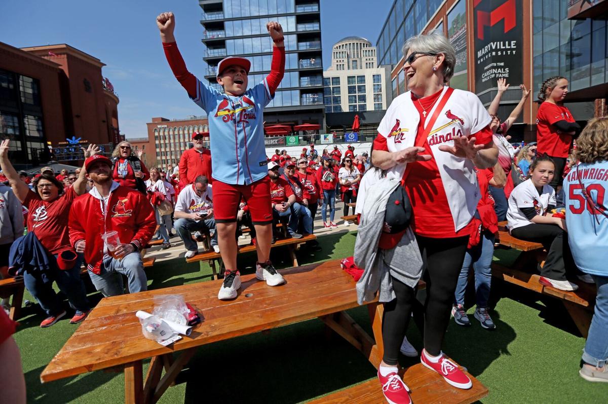Opening Day in St. Louis with pep rallies, Cardinals pre-game