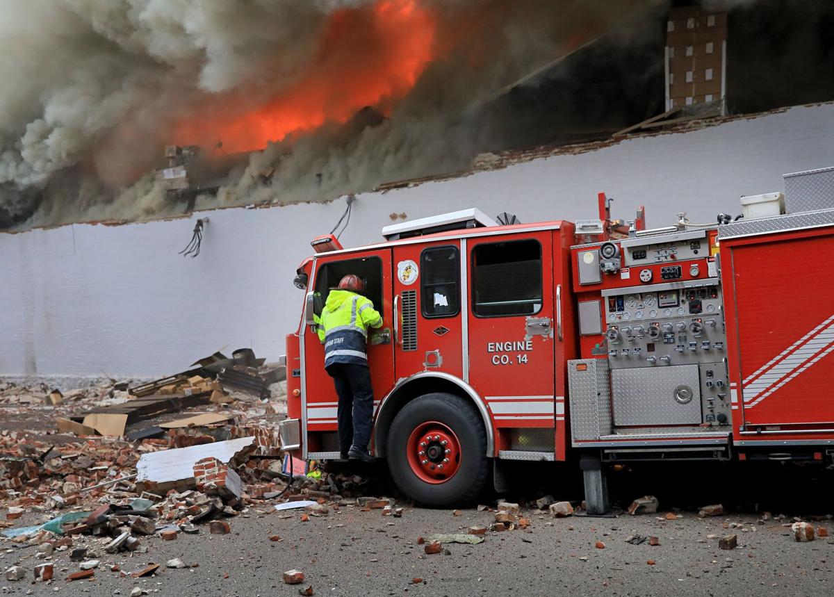 Five alarm warehouse fire in St. Louis
