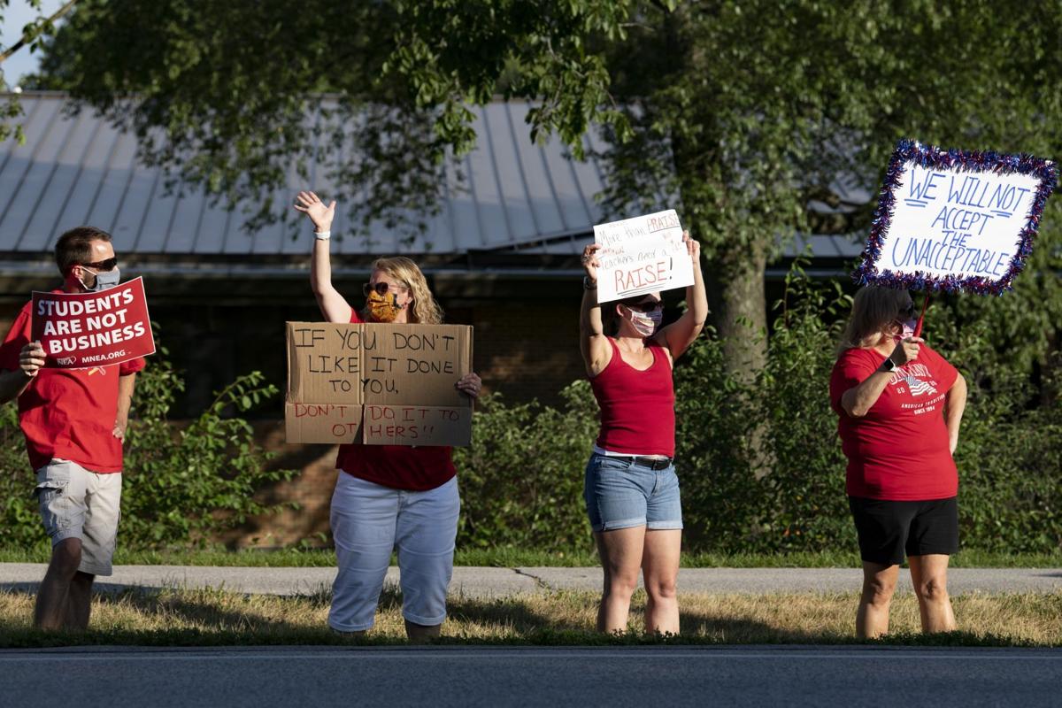 Special District NEA protest outside Special School District office