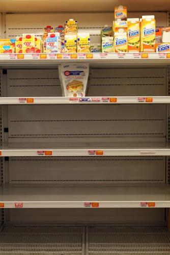 stocking up before storm