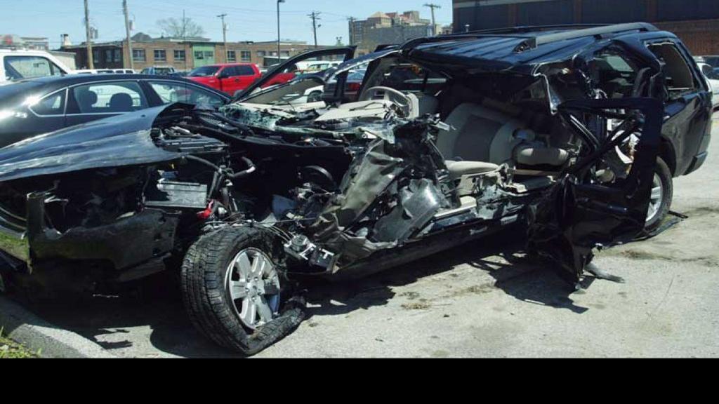 Josh Hancock's wrecked vehicle Multimedia