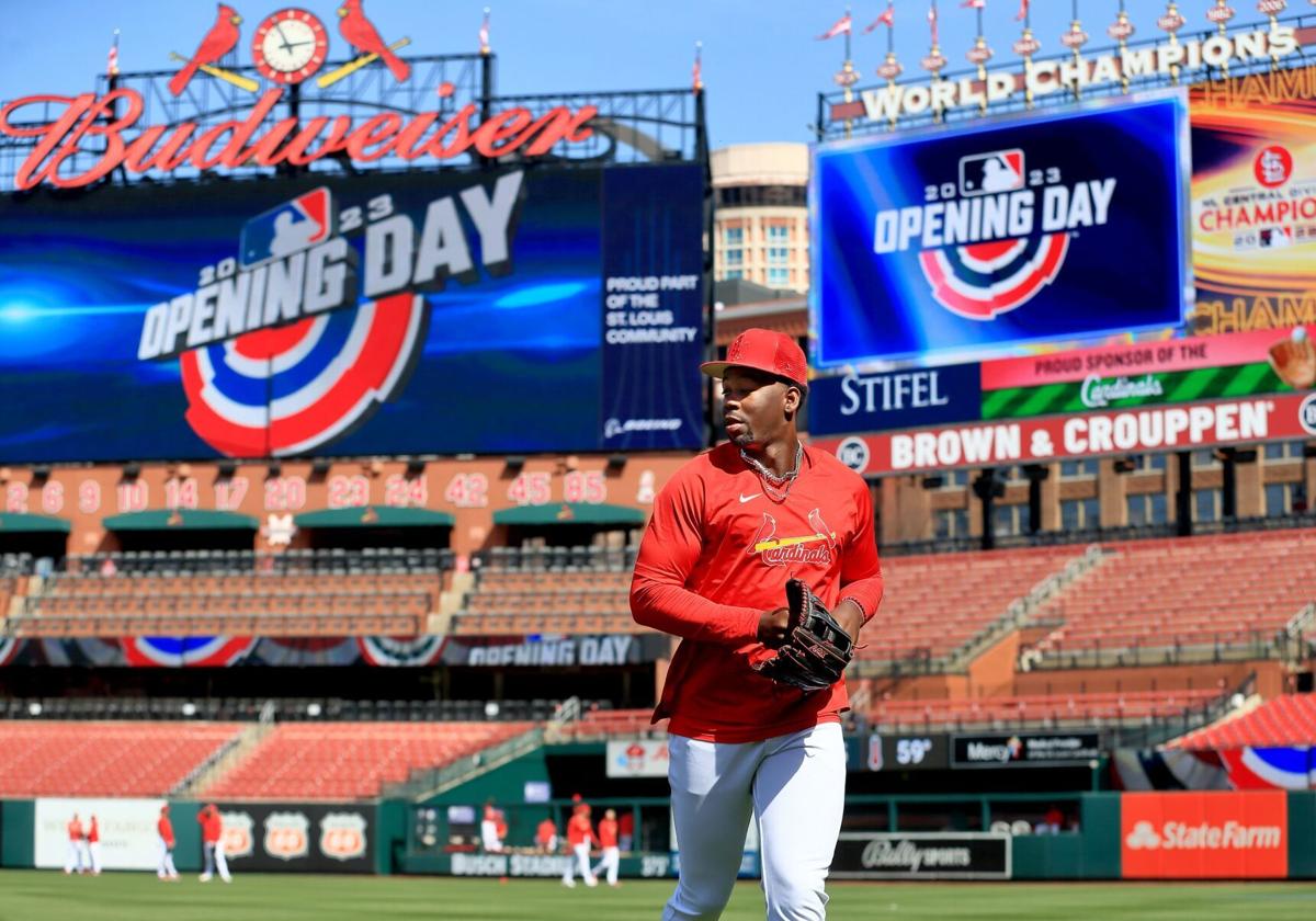 Photo: St. Louis Cardinals workout at Busch Stadium before opening day