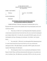 Mark McCloskey's motion for immediate return of guns