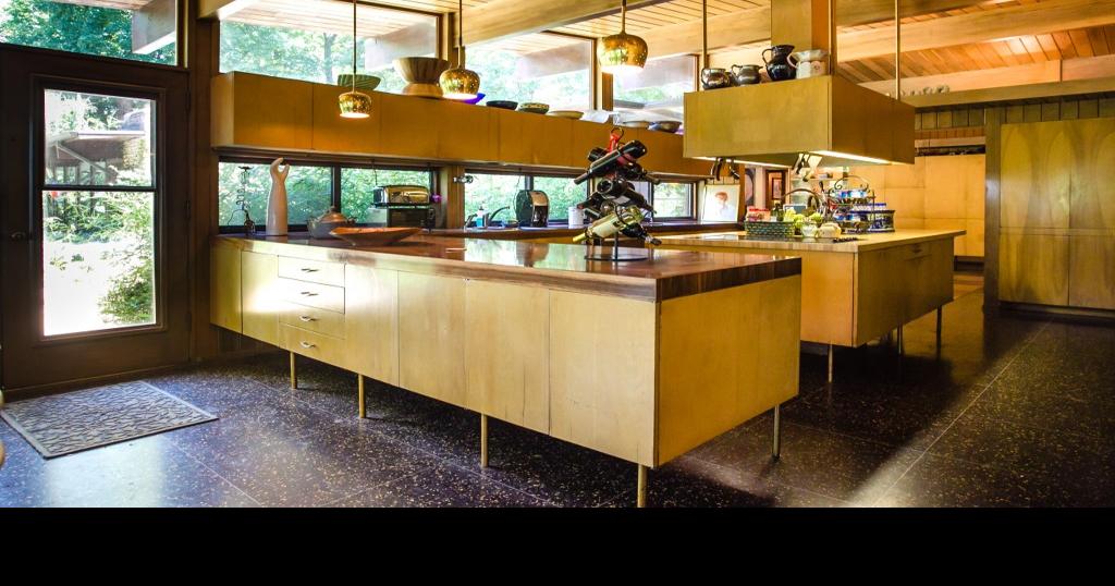 Chesterfield home the forest around it, with a view