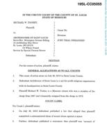 Lawsuit by Michael Toohey against the Archdiocese of St. Louis