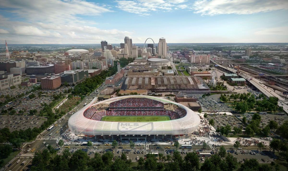Rendering of proposed MLS Soccer Stadium by SC STL group