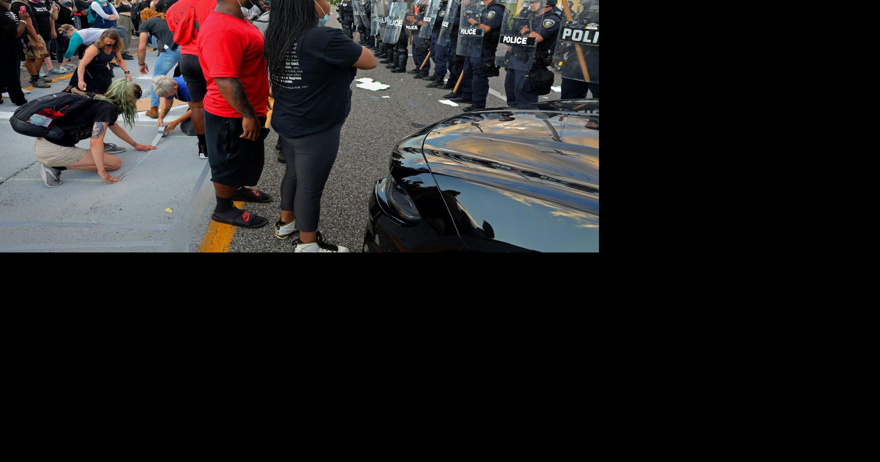 Protesters paint ‘Black Lives Matter’ on Lindbergh Boulevard; tensions ...
