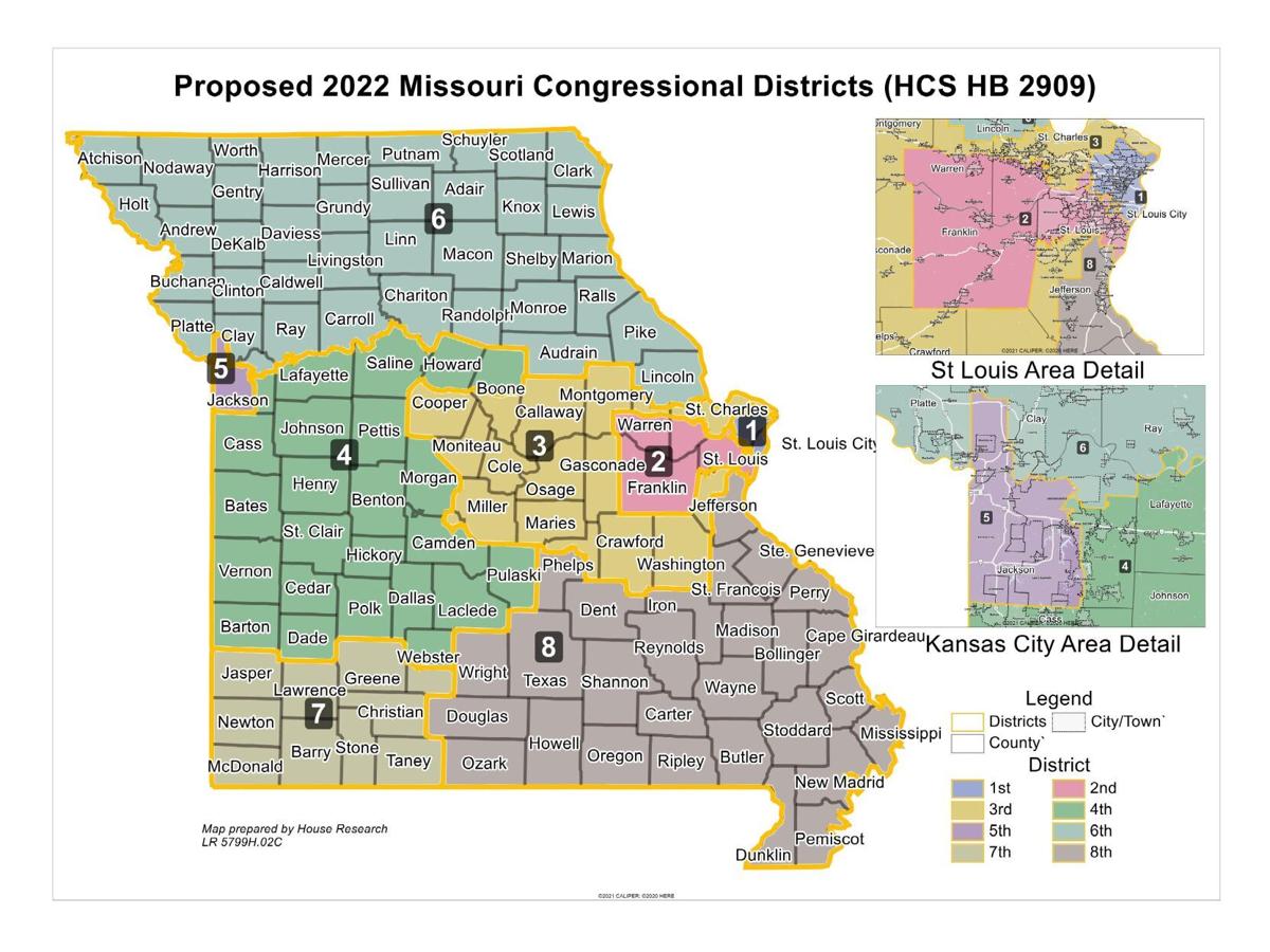 A copy of the congressional map approved by the House Redistricting Committee on May 4, 2022