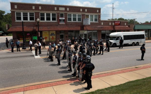 Ferguson:Then and Now - Historic downtown, Aug. 11, 2014