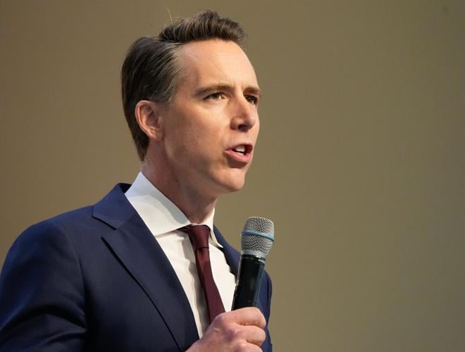 US Senator Josh Hawley of Missouri delivers the Duke K. McCall Leadership Lecture at the Southern Baptist Theological Seminary.