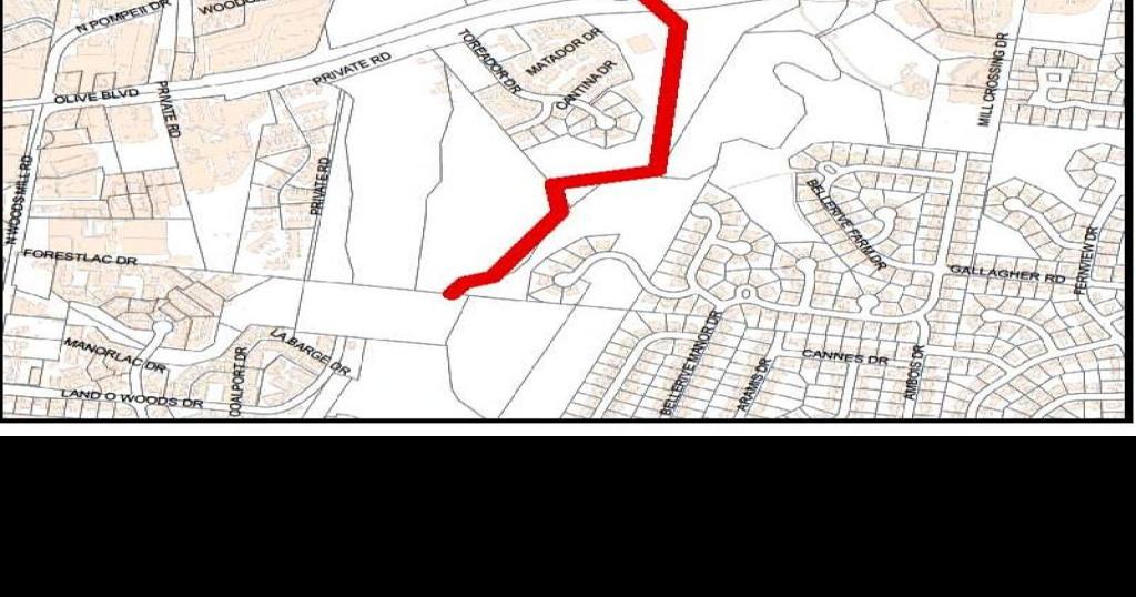 Map of sewer project in Chesterfield