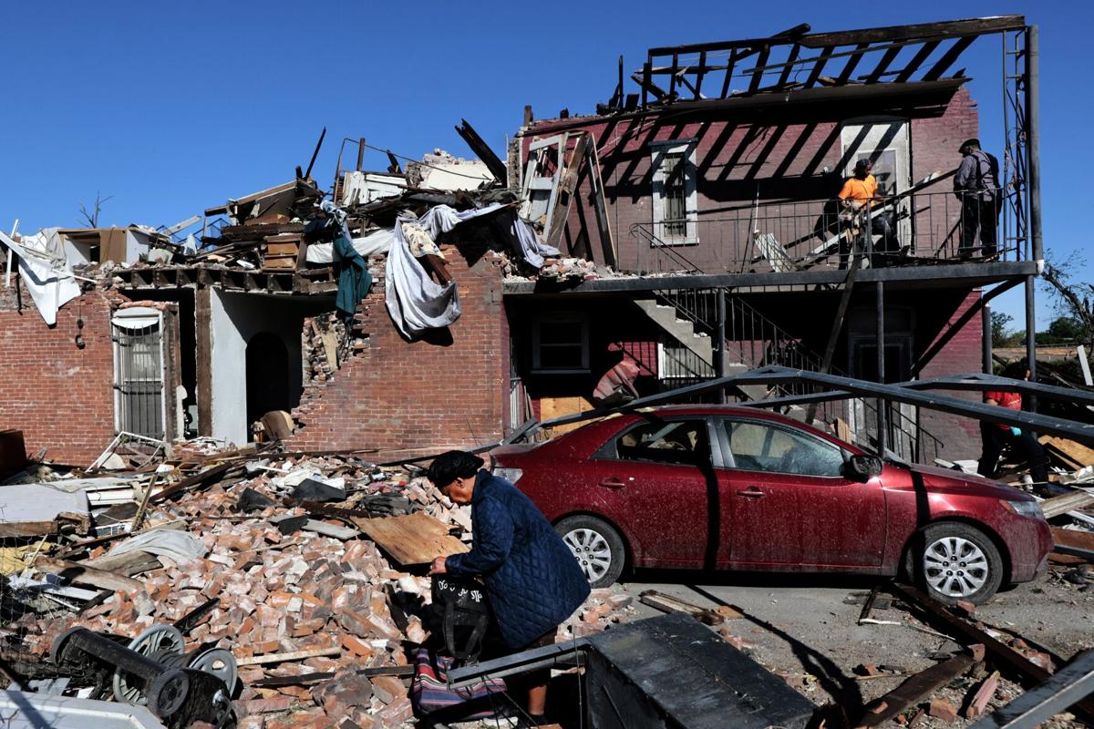 Clean up begins after a tornado damages St. Louis area