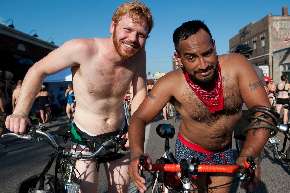 World Naked Bike Ride in St. Louis
