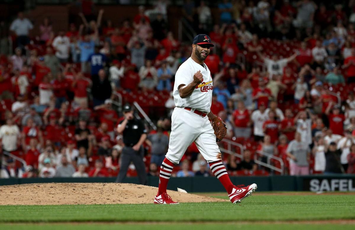 The Athletic on X: RHP Albert Pujols in his first action on the mound: @ Cardinals