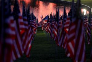 Flags of Valor memorial on Art Hill marks 25th anniversary of September 11 terrorist attacks