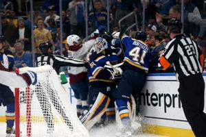 Games between the Blues and Avalanche got a bit chippy this season