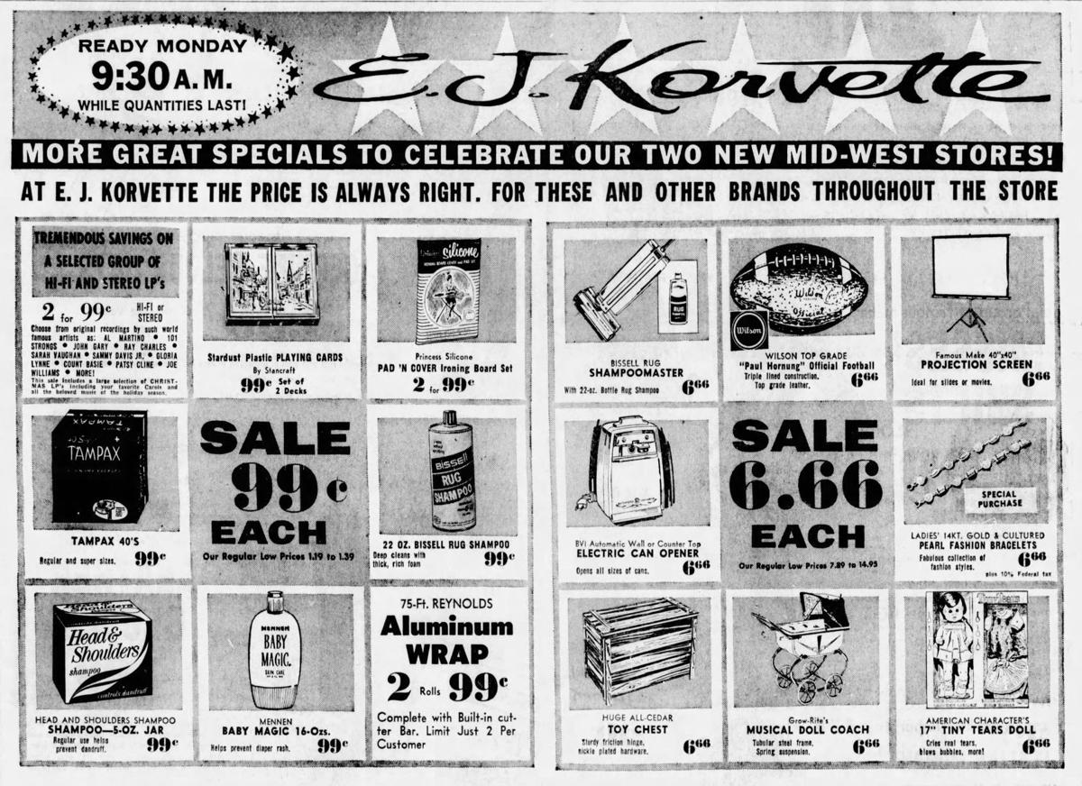 Oct. 29, 1964 Korvettes stores open with great fanfare. They were