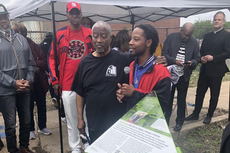 Unveiling of historic marker at the site of Pruitt-Igoe