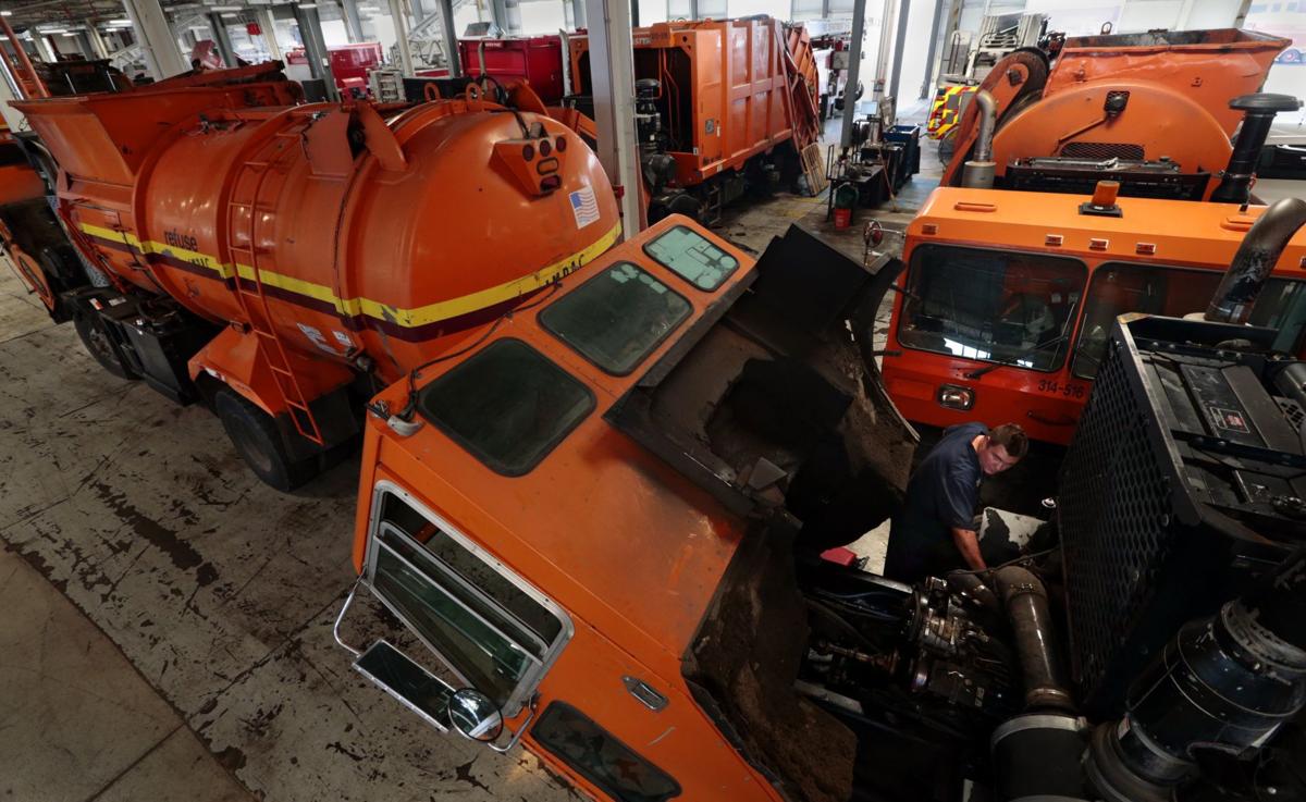 Repairs keep many aging trash trucks off the streets