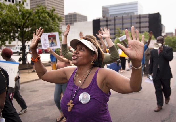 Michael Brown protest in Clayton