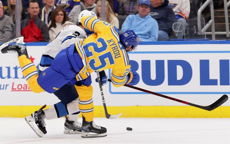 Blues' Jordan Kyrou listed as game-time decision Tuesday vs. Maple