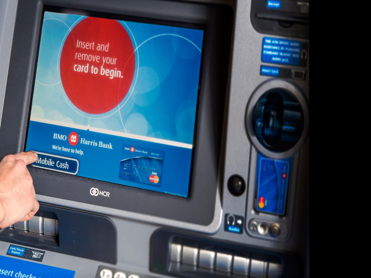 bmo harris bank debuts cardless atms in
