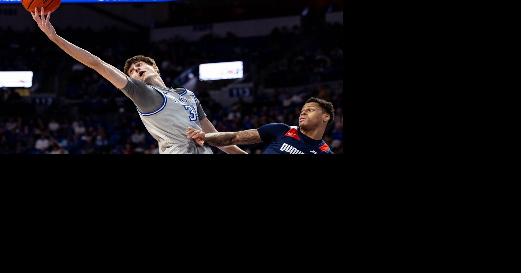 Photos: SLU battles for 90-88 overtime win over Duquesne Dukes