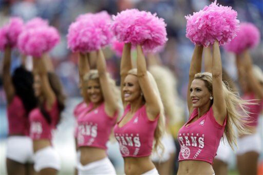 NFL cheerleaders go pink for breast cancer