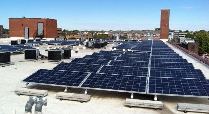 Solar array at Laclede Lofts