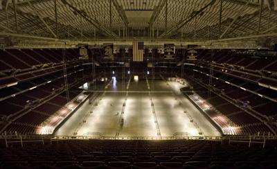 The Edward Jones Dome is empty