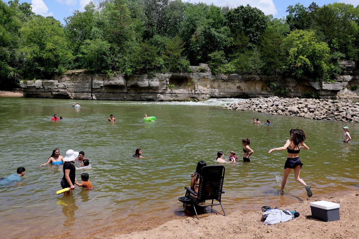 Swimming in Big River at Rockford Park