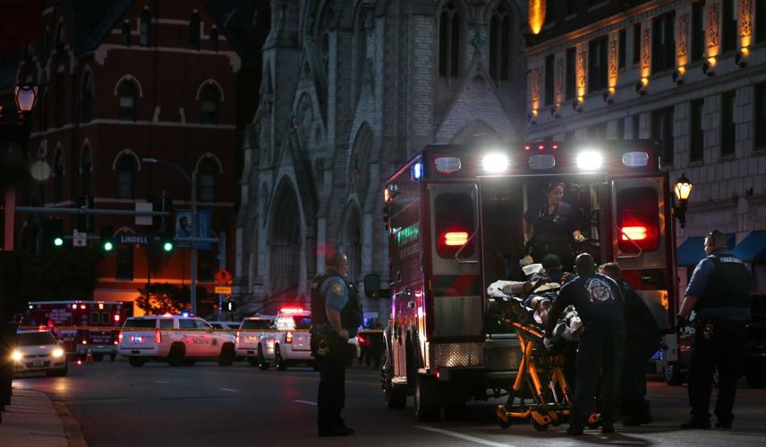 Shooting in street in front of SLU's College Church