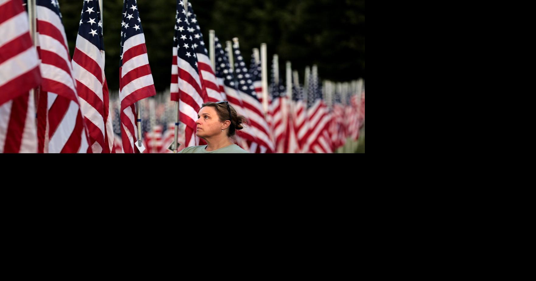 Flags of Valor memorial on Art Hill marks 25th anniversary of September 11 terrorist attacks