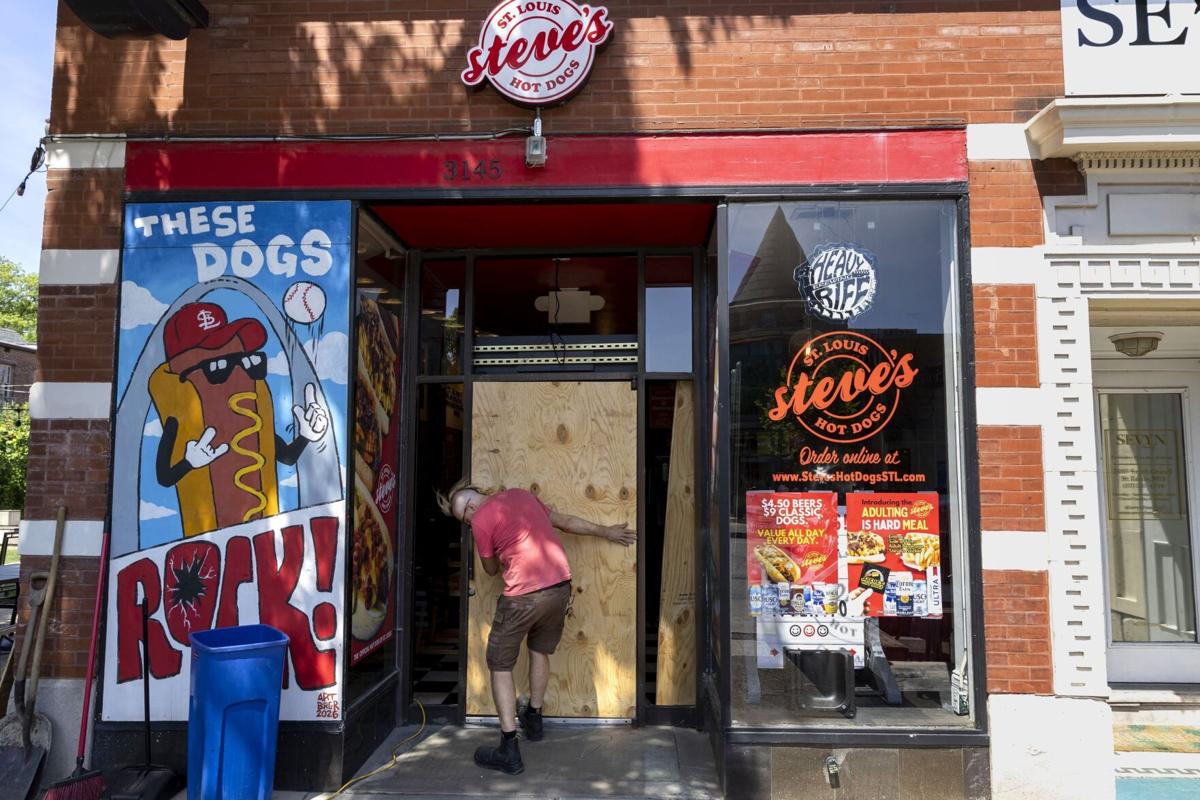 Windows broken at Steve's Hot Dogs