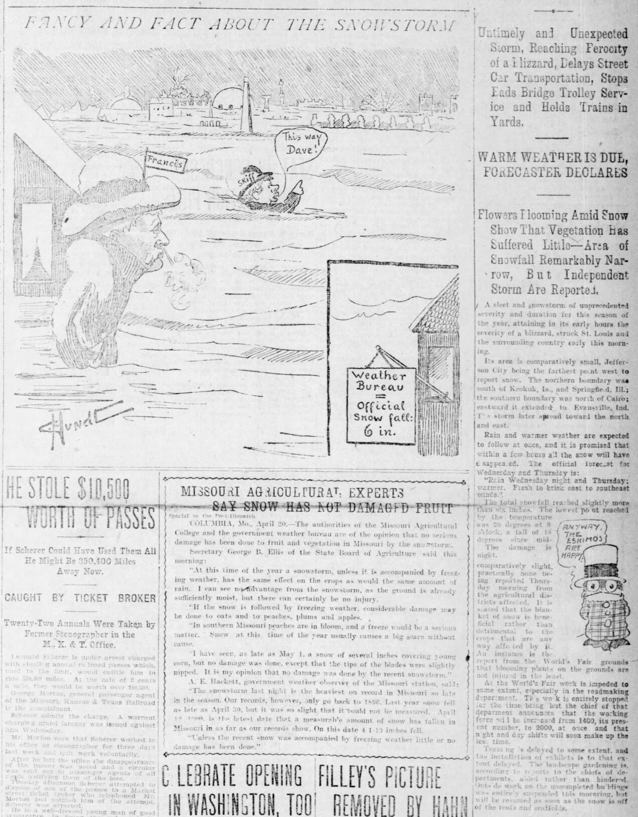 1904: Blizard Hits St. Louis Just Before The World's Fair