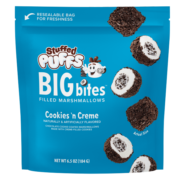 Best Bites Stuffed Puffs Big Bites Cookies 'n Creme