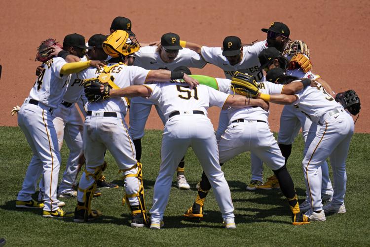 Uniforms worn for Pittsburgh Pirates at St. Louis Cardinals on
