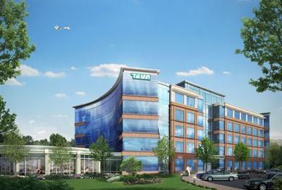 Rendering of planned new Teva Neuroscience building in Overland Park, Kansas