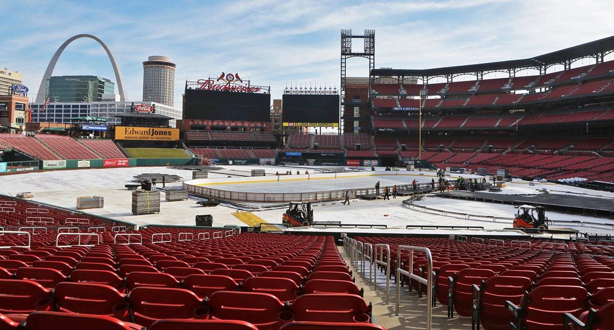 Busch Stadium getting ready for NHL game