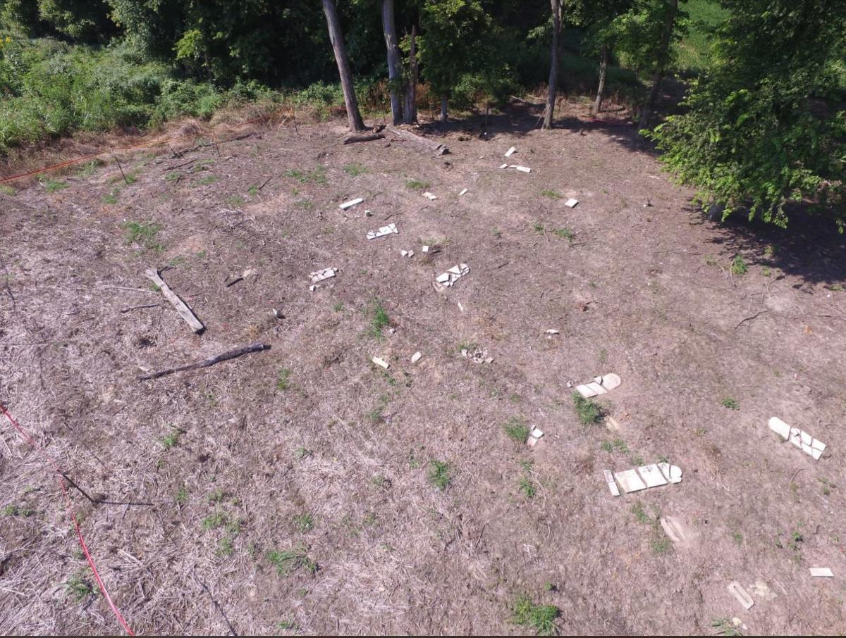 Aerial view of Smith-Speed Cemetery in Jefferson County