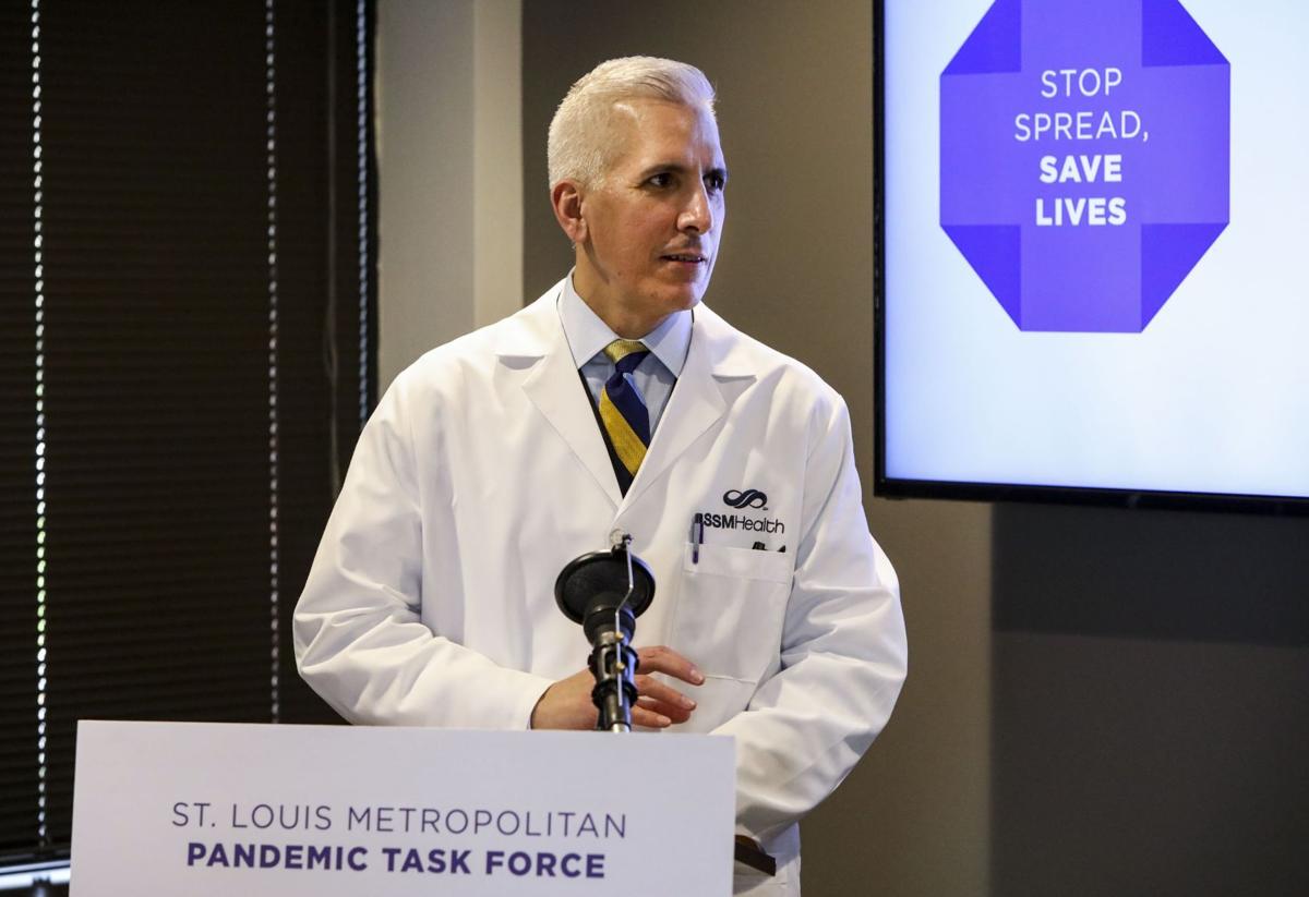 Dr. Alexander Garza delivers press briefing